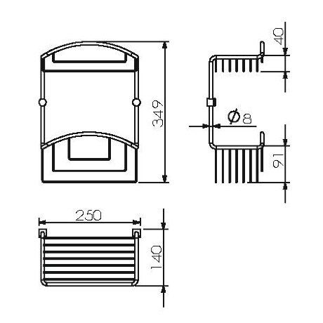 Душевая полка LANGBERGER ACCESSORIES 10860H подвесная цвет хром
