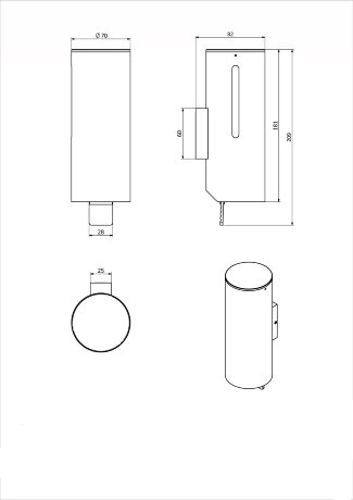 Дозатор LANGBERGER ACCESSORIES 72169 подвесной цвет хром