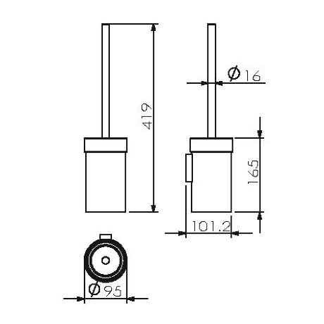Ерш LANGBERGER ACCESSORIES 28027C напольный цвет хром