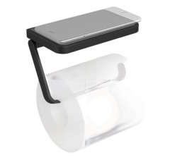 Бумагодержатель LANGBERGER ACCESSORIES 35041D-BP подвесной с полкой цвет черный матовый