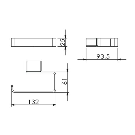 Бумагодержатель LANGBERGER VICO 11343A-BP подвесной цвет черный матовый