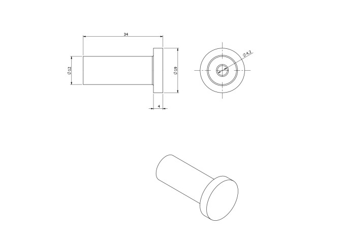Крючок LANGBERGER ACCESSORIES 70131A-BP подвесной цвет черный матовый