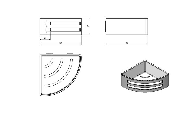 Душевая полка LANGBERGER ACCESSORIES 75660 подвесная цвет хром