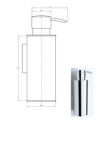 Дозатор LANGBERGER ACCESSORIES 70769 подвесной цвет хром