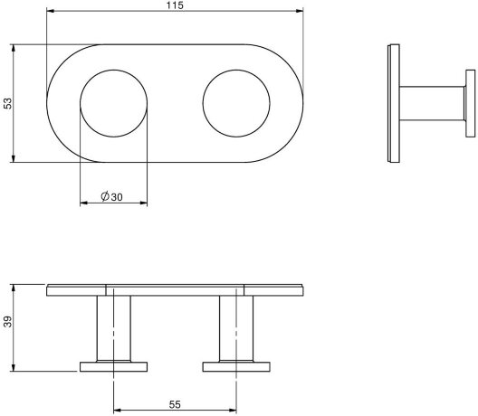 Крючок LANGBERGER MOLVENO 72132 подвесной цвет хром