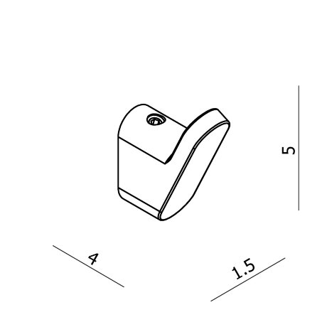 Крючок LANGBERGER VICO 33031A-BP подвесной цвет черный матовый