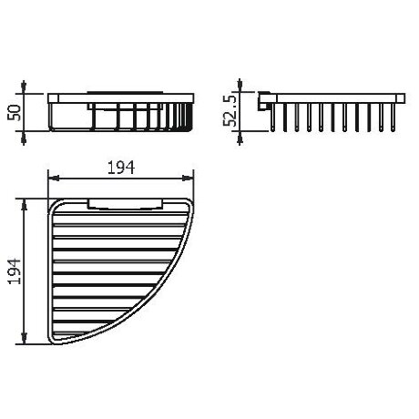 Душевая полка LANGBERGER ACCESSORIES 72560 подвесная цвет хром