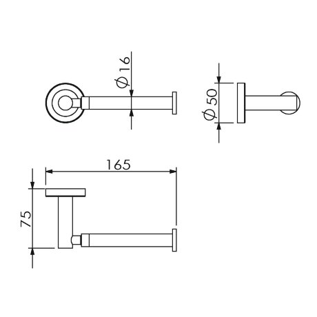 Бумагодержатель LANGBERGER BURANO 11043B подвесной цвет хром