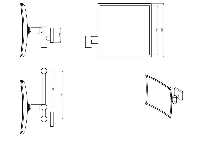 Зеркало LANGBERGER VICO 75485 подвесное поворотное пятикратное увеличение без подсветки цвет хром