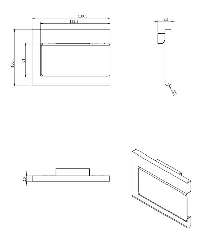 Бумагодержатель LANGBERGER VICO 38041A-BP подвесной цвет черный матовый