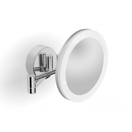 Зеркало LANGBERGER ALSTER 71785 подвесное поворотное трехкратное увеличение с подсветкой кабель в стене цвет хром