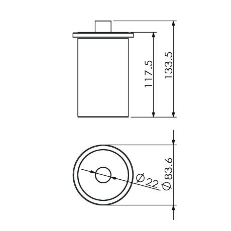 Баночка LANGBERGER LUGANO 23028A настольная цвет хром