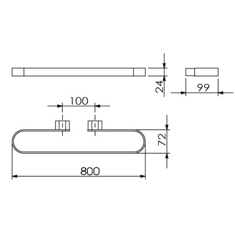 Держатель для аксессуаров и полотенцедержатель LANGBERGER LUGANO 24004C подвесной цвет хром