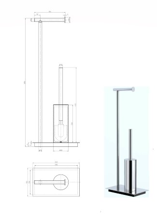 Стойка LANGBERGER BURANO 70281 напольная цвет хром
