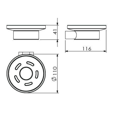 Мыльница LANGBERGER LUGANO 24015C подвесная цвет хром