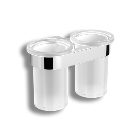 Стакан LANGBERGER LUGANO 24019A подвесной двойной цвет хром