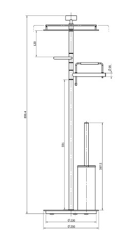 Стойка LANGBERGER BURANO 70781A напольная цвет хром
