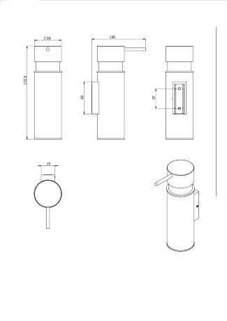 Дозатор LANGBERGER ACCESSORIES 71369 подвесной цвет хром