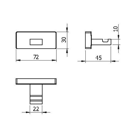 Крючок LANGBERGER ALSTER 10931A подвесной цвет хром