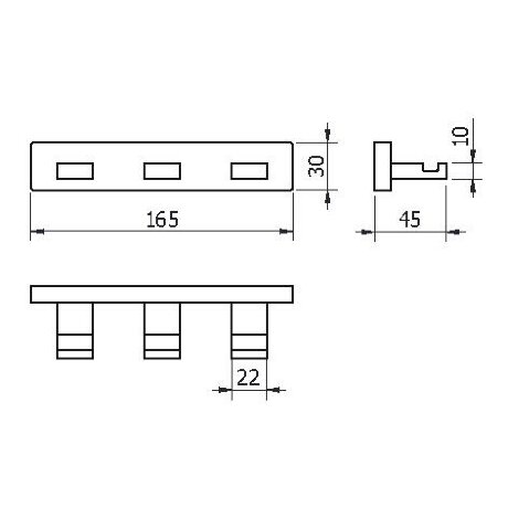 Крючок LANGBERGER ALSTER 10933A подвесной цвет хром