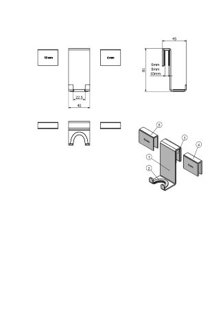 Крючок для водосгона LANGBERGER ACCESSORIES 76283-10-00 подвесной на ограждение цвет хром