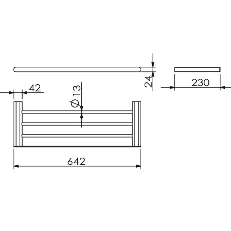Полка LANGBERGER LUGANO 24003A подвесная цвет хром