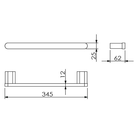 Поручень LANGBERGER LUGANO 24056A подвесной цвет хром