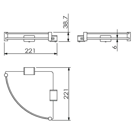 Полка LANGBERGER VICO 11351F подвесная цвет хром