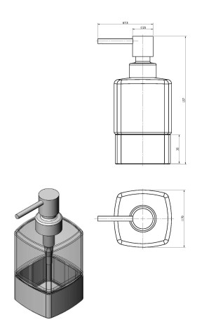 Дозатор LANGBERGER ALSTER 11323A настольный цвет хром