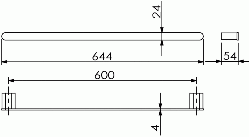 Полотенцедержатель LANGBERGER LUGANO 24001B подвесной цвет хром