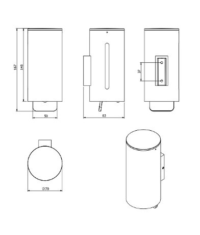 Дозатор LANGBERGER ACCESSORIES 72569 подвесной цвет хром
